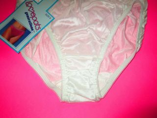 VTG 1990 ' s SHEER Nylon STRETCH SATIN Hi - Cut Bikini Panties by LovePats 6 MEDIUM 3