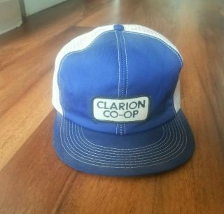 Vintage 70s 80s K Brand Clarion Co - Op Patch Mesh Snapback Trucker Hat