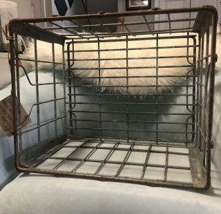 OLD VINTAGE MONTICELLO DAIRY MILK CRATE METAL HOME - DECOR Project 3