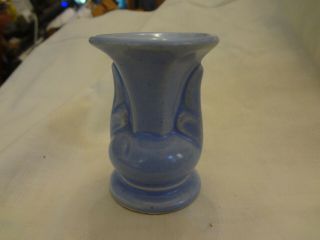 Vintage Shawnee Miniature Mini Vase,  Double Closed Handles,  Light Power Blue