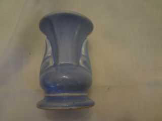 Vintage Shawnee Miniature Mini Vase,  Double Closed Handles,  Light Power Blue 2