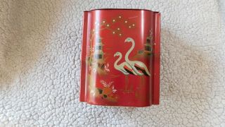 Vintage Flamingo Trinket Box 6 " Tall Rare - Made In England