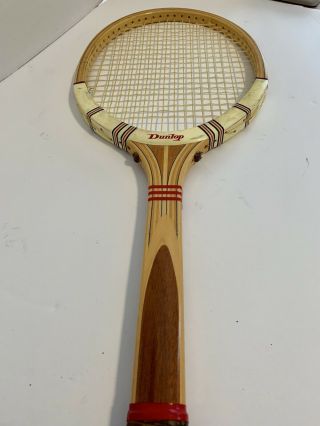 Vintage Dunlop Maxply Fort Wooden Tennis Racket Racquet 4 3/8 