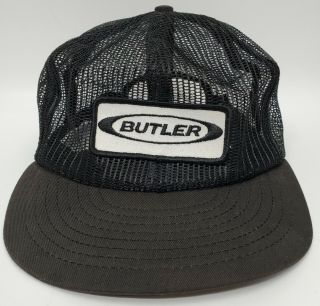 Vintage Louisville Patch Hat Black Full Mesh Trucker Snapback Cap Made In Usa