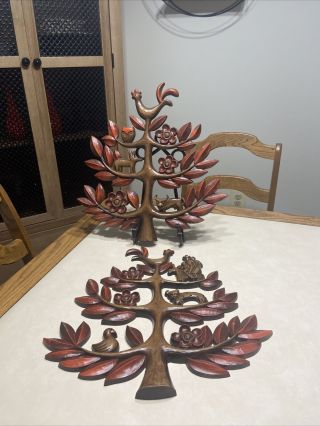 Set Of 2 Vintage 1963 Homco “tree Of Life " Wall Plaques 4770 A,  B