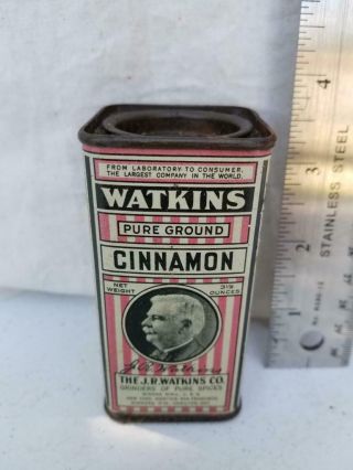 Vintage Tin Can Watkins Pure Ground Cinnamon