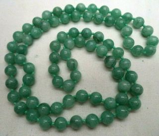 Stunning Vintage Estate Ind Knotted Peking Glass Beaded 30 " Necklace 6732f