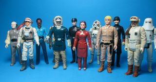 Star Wars 1980 - 82 Vintage Loose Figures Esb Luke Leia Han Yoda Fx - 7 Ig - 88