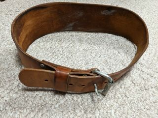 Vintage Altus Leather Weight Lifting Back Support Belt L 34 - 42