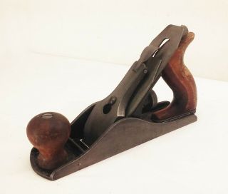Vtg Antique Made In Usa Wood Plane Woodworking Tool (stanley No.  3 4 Size)