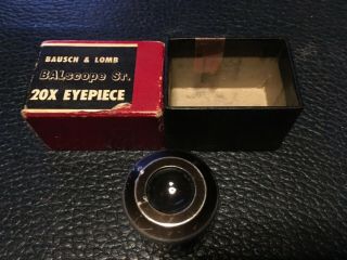 Vintage Bausch & Lomb Balscope Sr.  20x Eyepiece,  Box,  Hunting Optics,  Spot