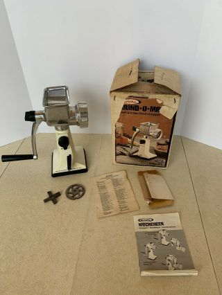 Vintage Rival Grind O Mat Model 303,  Meat Grinder /food Chopper Crank Handle