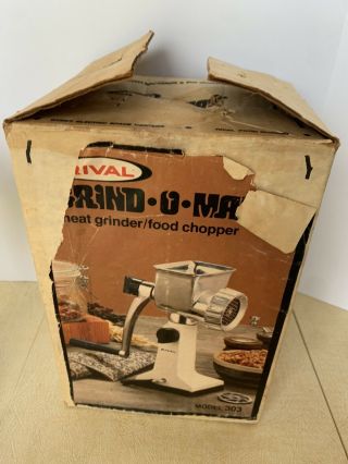 Vintage Rival Grind O Mat Model 303,  Meat Grinder /Food Chopper Crank Handle 3