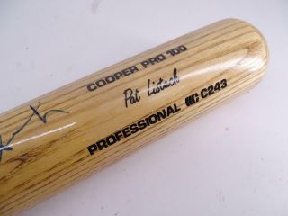 Vtg Cooper Pro 100 Professional Baseball Bat Pat Listach Autographed Signed Game