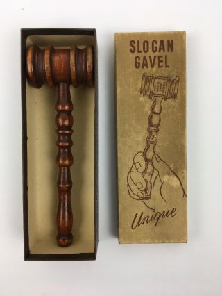 Wooden Gavel Vintage Novelty Paperweight Wood Grained