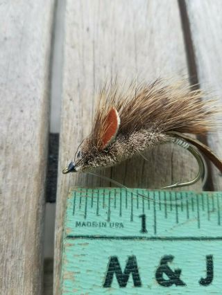 Vintage Fly Fishing Lure - Tuttle Bug Mouse Leather Tail Ears 2