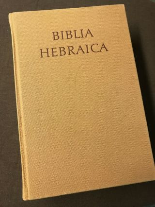 Biblia Hebraica Rudolf Kittel Vintage Holy Bible Jewish Hebrew Judaism 1973