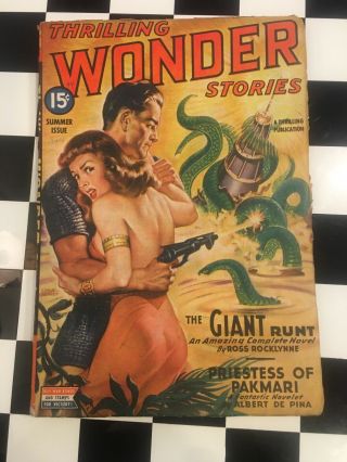 Thrilling Wonder Stories Pulp Fiction - Summer 1944