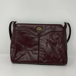 Vintage Etienne Aigner Womens Wine Leather Purse Handbag Size One Size