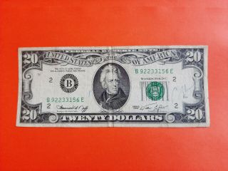 1974 (b) $20 Twenty Dollar Bill Federal Reserve Note York Vintage Currency
