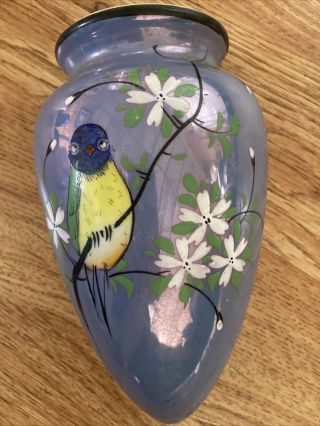 Vintage Wall Pocket Luster Ware Bird Hand Painted Japan 7” Tall