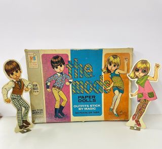 4727 The Mods Paper Dolls Milton Bradley Cut Set.  1967