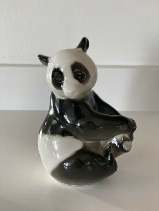 Vintage Lomonosov Porcelain Panda 5” Figurine Made In Russia