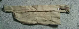Vintage Canvas and Leather Rifle or Shot Gun Case 1930s - 1940s L/Brown 2