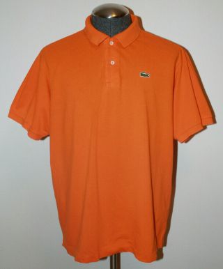 Men’s Lacoste Vintage Cotton Short Sleeve Polo Shirt Orange (size 8 - 3xl)