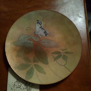 Vintage Norman And Judith Brumm Enamel/copper Plate “butterfly“ Signed