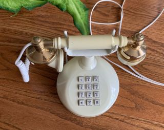 Vintage French Style Radio Shack Push Button Telephone Phone Model No.  43 - 330