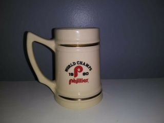 Vintage Philadelphia Phillies 1980 World Champions Mini Beer Stein Mug