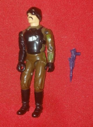 Vintage GI JOE Action Figure - Major Bludd 1983 W Gun,  File Card Hasbro 2