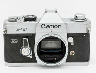 Canon Ft Ql 35mm Slr Film Camera Body Only Vintage Silver