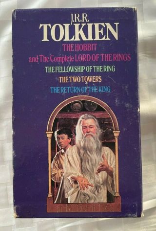 Vintage Jrr Tolkien Box Set: The Hobbit,  Lord Of The Rings Trilogy Del Rey Books