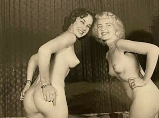 Vintage Silver Gelatin Photo Bettie Page Era Pinup Roni Scott Huge Breast Risque