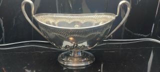 A Large Victorian Antique Silver Plated Punch Bowl With Elegant Patterns.  Ornate.