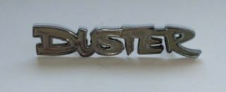 Vintage,  Plymouth Duster,  Metal Car Emblem (4 - 7/8 Inches Long)