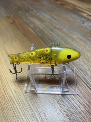 Vintage Fishing Lure Doug English Queen Bingo Texas Bait 3”