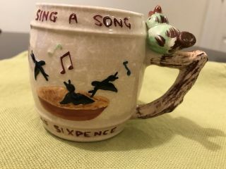 Antique Vintage Staffordshire Shorter & Son Sing A Song Of Six Pence Mug England
