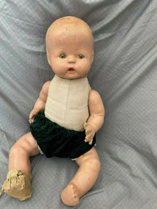 Vintage Composition Baby Doll With Sleeping Eyes