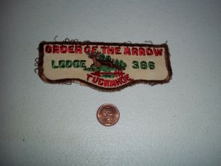 Vintage Bsa Boy Scouts Tuckahoe Lodge 386 Oa Order Of The Arrow Patch