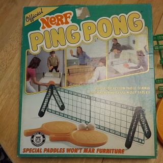 Vintage 1982 Nerf Ping Pong Table Tennis Parker Brothers No.  0273 Euc