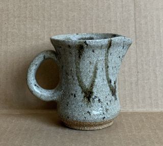 Vintage Mid Century Modern Hand Crafted Pottery Pitcher Mug Cup 4” Tall