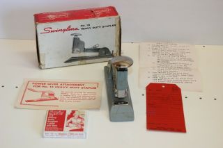 Vintage Swingline Heavy Duty Stapler No.  13 & Staples,  Made In Usa