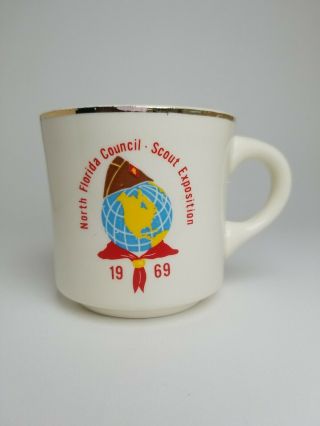 Vintage 1969 Boy Scouts Of America Coffee Cup Mug North Florida Scout Exposition