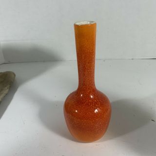 Vintage Orange Royal Haeger Usa Bud Vase 7 1/2” Rc - 68