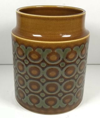 Vintage Hornsea Bronte Large Storage Utensil Jar,  Plain 1970 