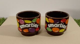 2 Vintage Smarties Egg Cups.  Made By Hornsea Of England (1980 