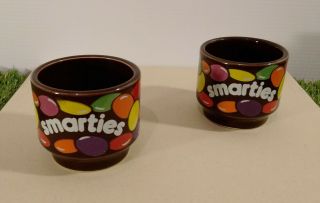 2 Vintage Smarties Egg Cups.  Made By Hornsea of England (1980 ' s) 2
